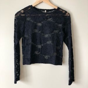 🌟LF floral lace long sleeve top